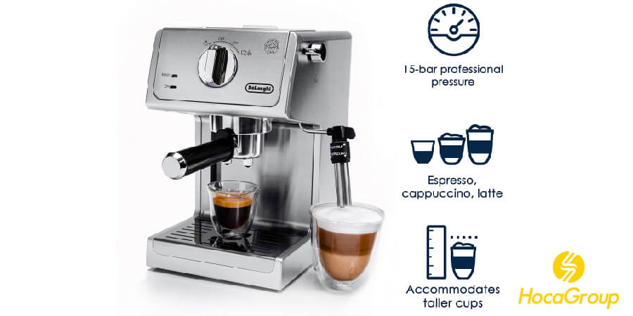 áy pha cà phê espresso gia đình, văn phòng nào có áp suất bơm tốt nhất?
