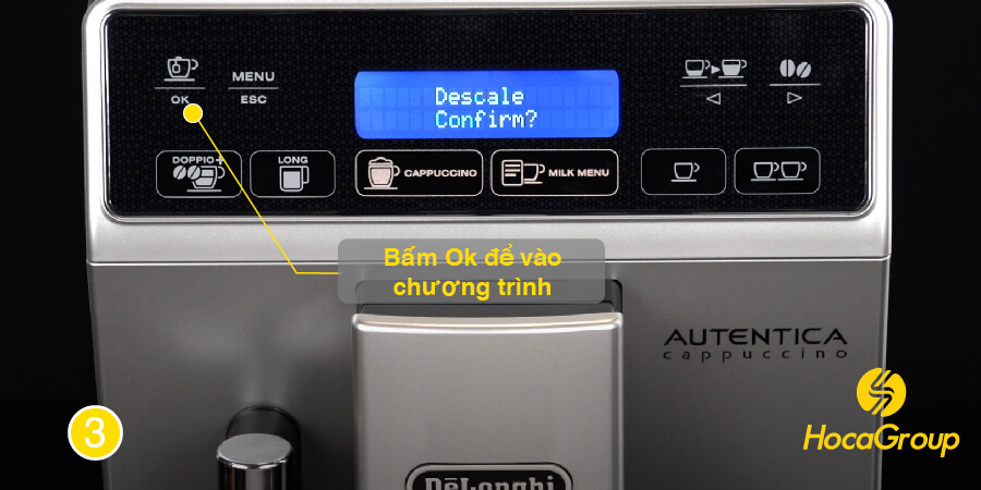 vào quy trình vệ sinh máy pha cà phê tự động Delonghi Etam 29.660